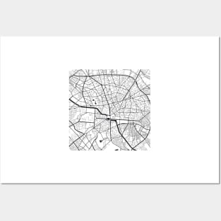 Bucharest Map City Map Poster Black and White, USA Gift Printable, Modern Map Decor for Office Home Living Room, Map Art, Map Gifts Posters and Art